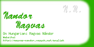 nandor magvas business card