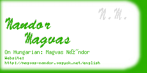 nandor magvas business card